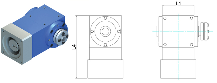 VC-S Spiral Bevel Gearbox with motor mount
